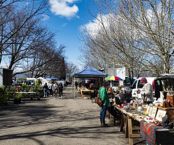 Market in Evandale, North Tasmania
