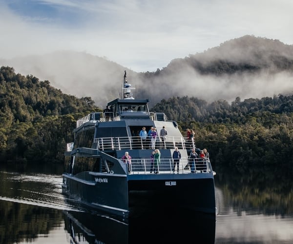 Gordon River Cruise boat with passengers.