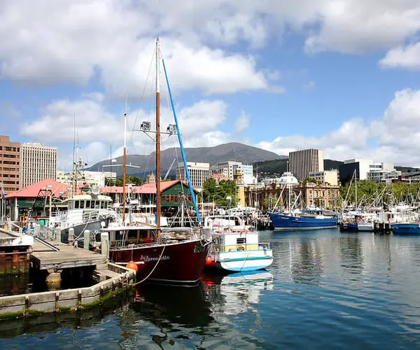 the docks in Hobart Tasmania