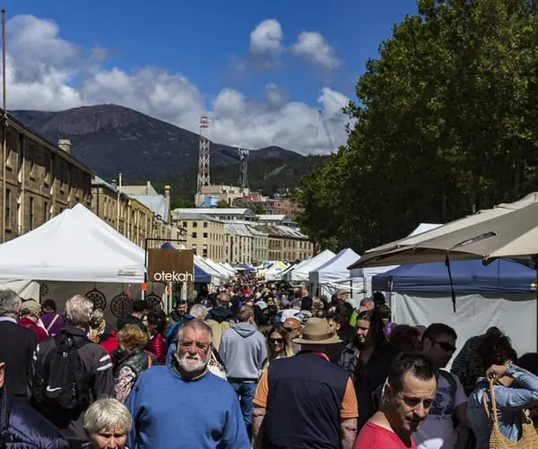 Salamanca Market in Hobart, Tasmania