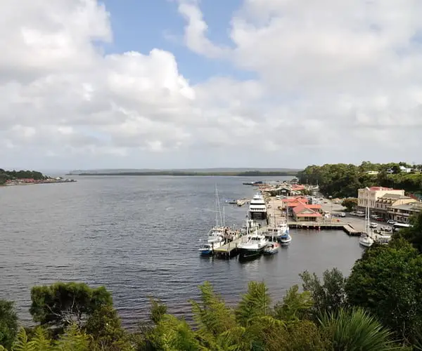 Strahan port and village West Coast Tasmania