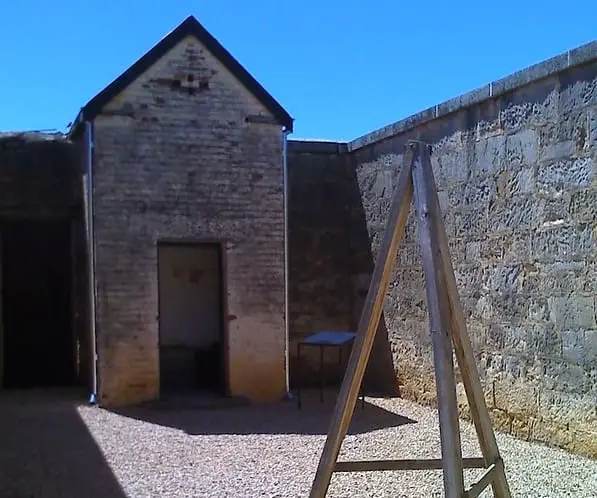 Flogging yard in Richmond Gaol