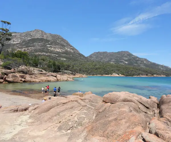 Honeymoon Bay beach and rocks