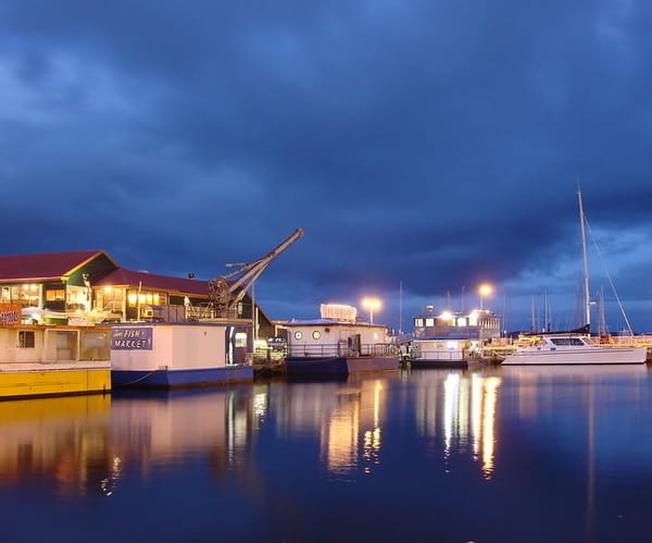 Constitution Dock with Mures and the fish punts