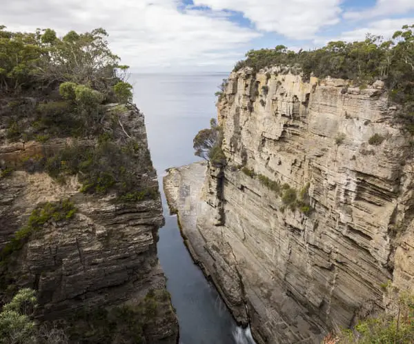 Cliffs of the Devils Kitchen in Tasmania's Tasman Peninsula