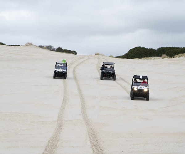 Four wheel driving on Henty Dunes