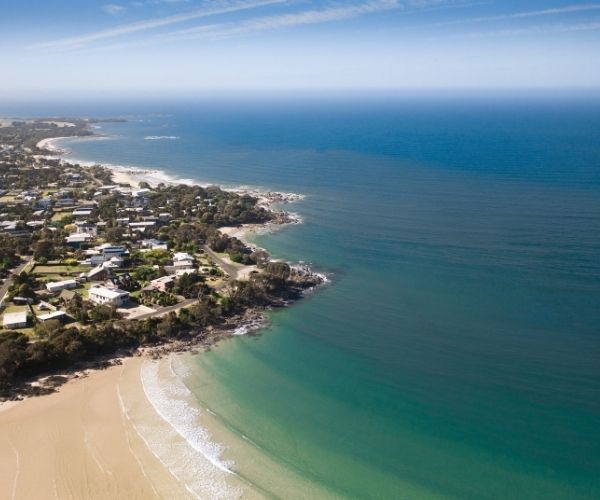 Hawley Beach town and water