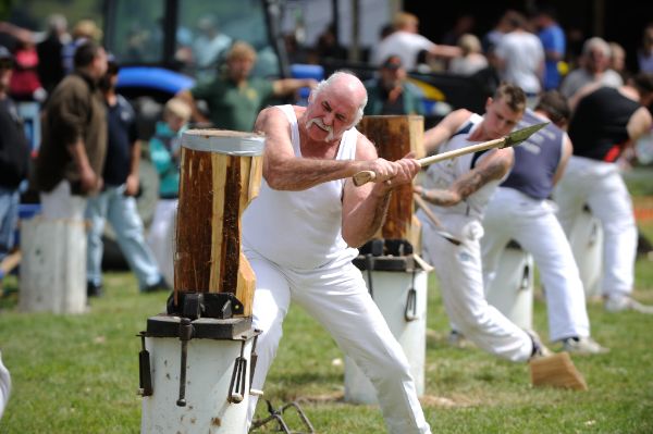 Woodchopper at Huon Show Huon Valley