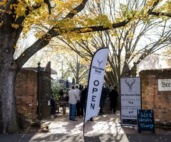 Beer Garden at Clarendon Arms Hotel, Evandale Tasmania